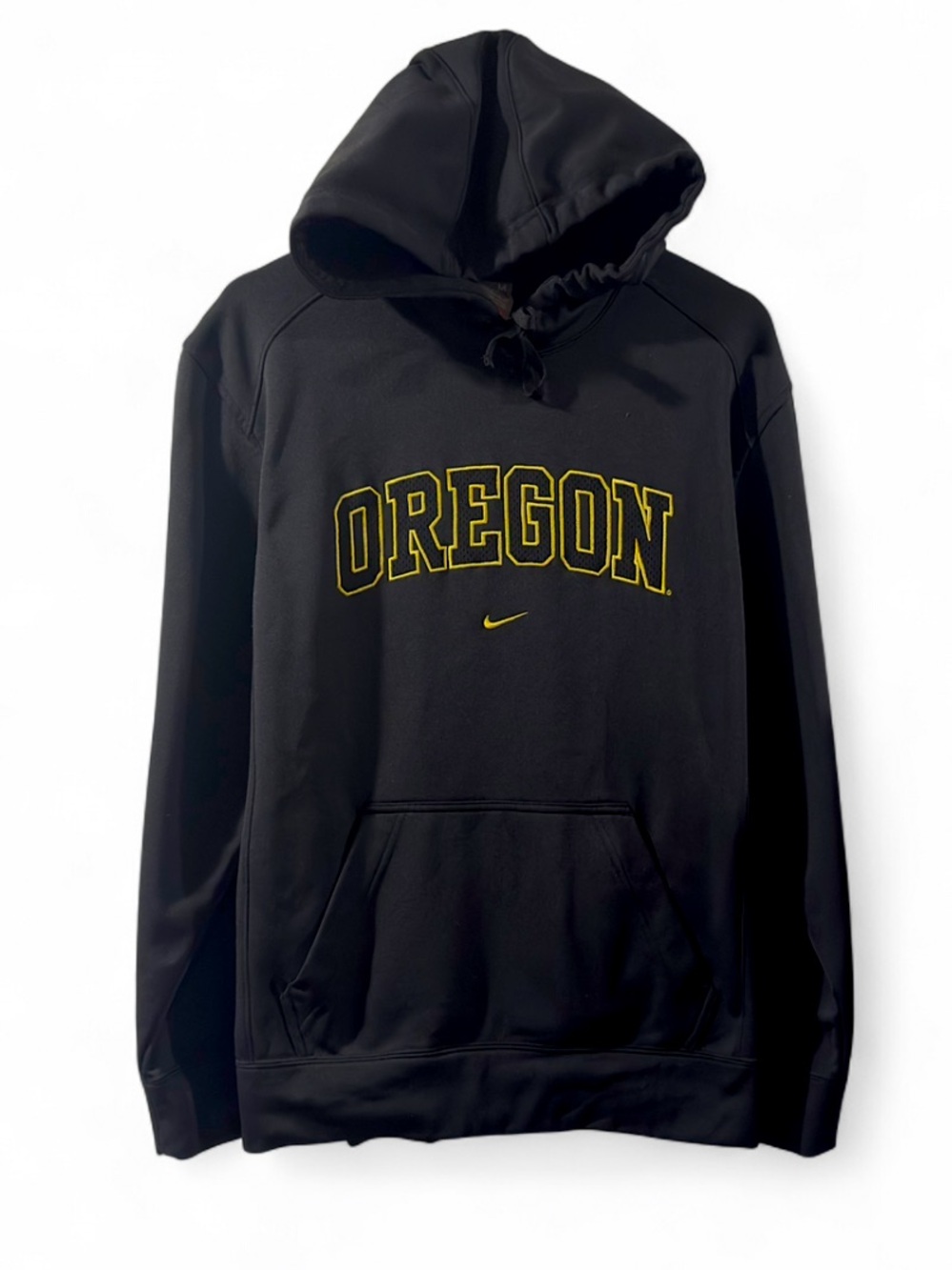 Vintage Nike Black NikeFIT THERMA Oregon Hoodie Sweatshirt Size Medium